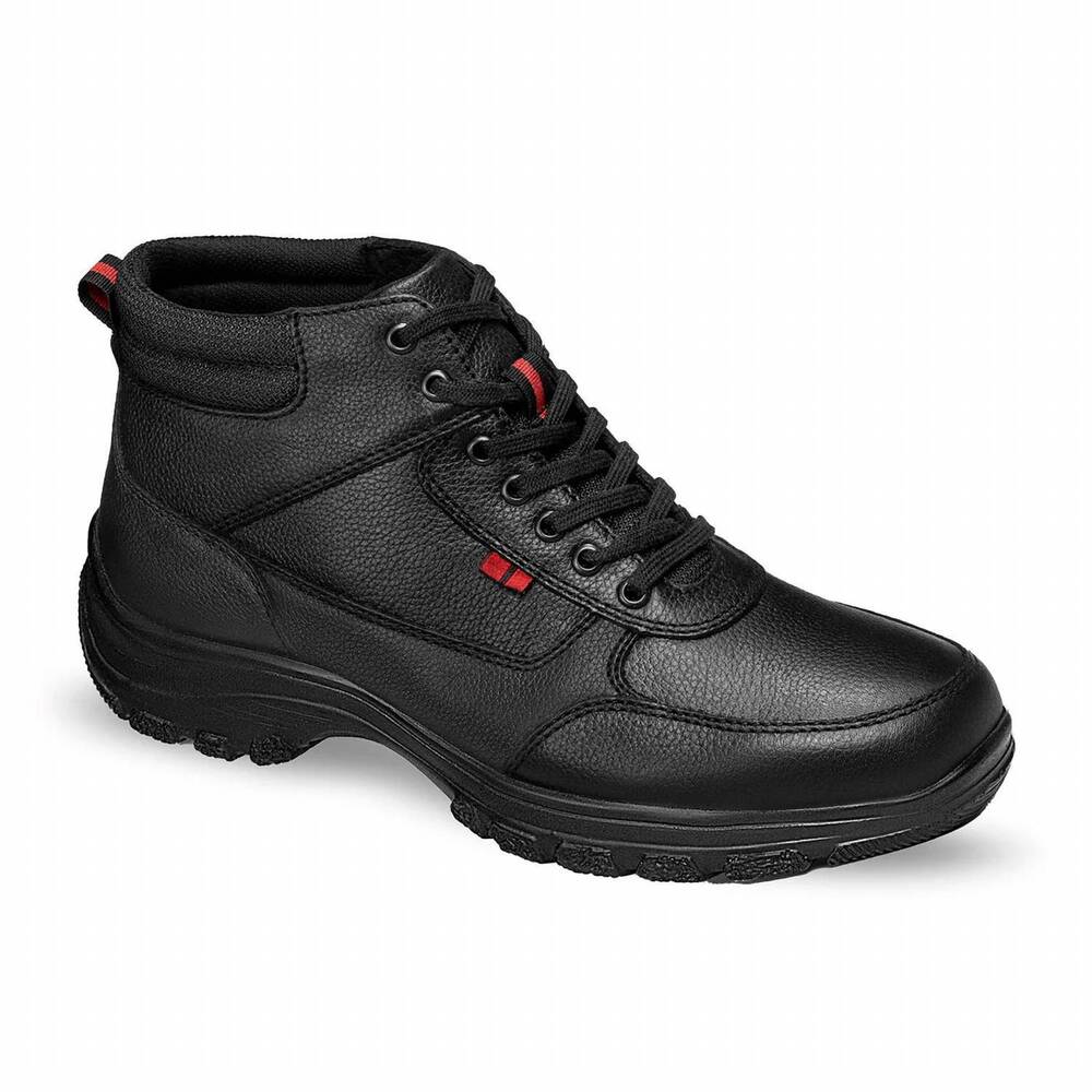 NEW ANDREA men's oxford ankle boots in black leather